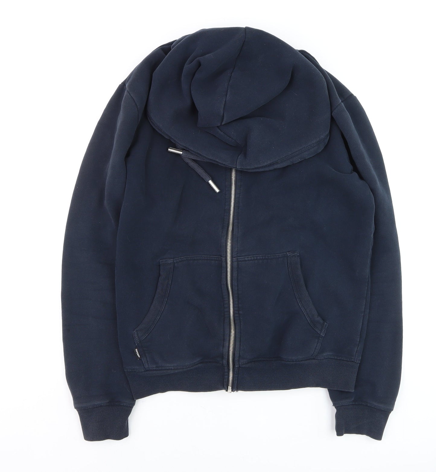 Superdry Men's Blue Full Zip Hoodie M Heavyweight Fleece