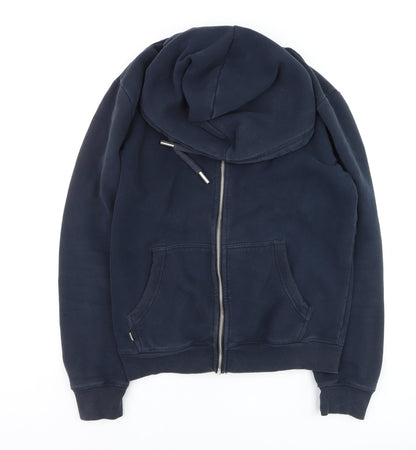 Superdry Men's Blue Full Zip Hoodie M Heavyweight Fleece