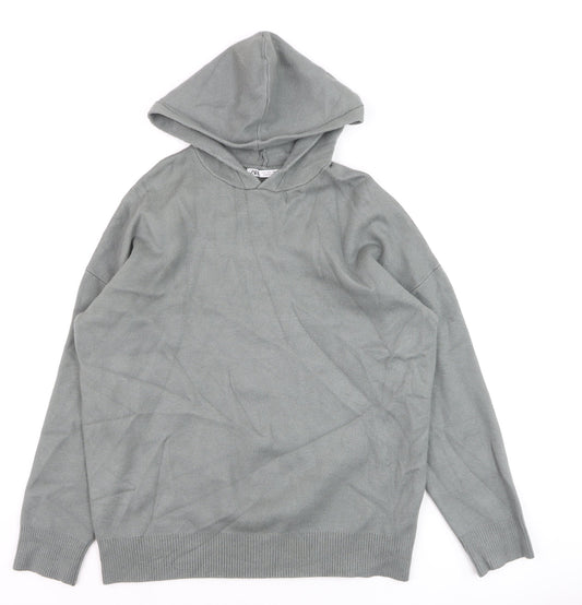 Mens UK Size M Zara Grey Pullover Jumper