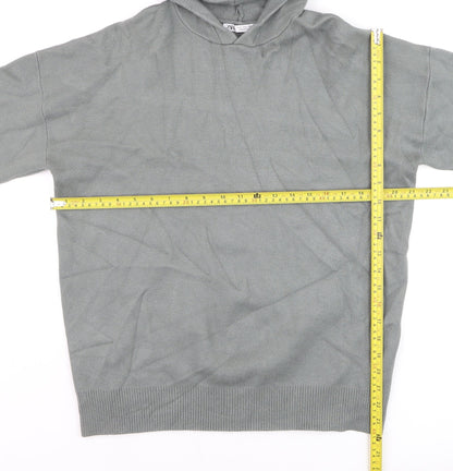 Mens UK Size M Zara Grey Pullover Jumper