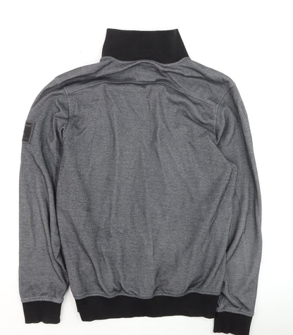One True Saxon Men's Grey Track Jacket L Full Zip Casual Activewear