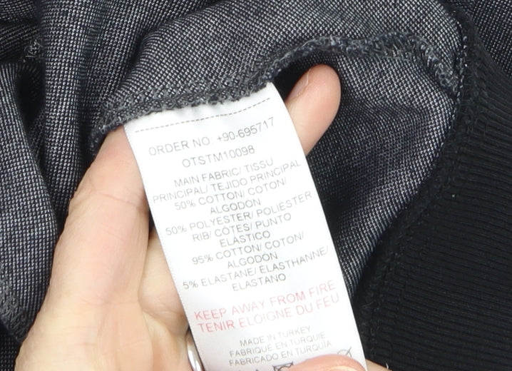 One True Saxon Men's Grey Track Jacket L Full Zip Casual Activewear