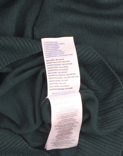 MIM Womens Green Roll Neck Acrylic Knit Jumper Size M