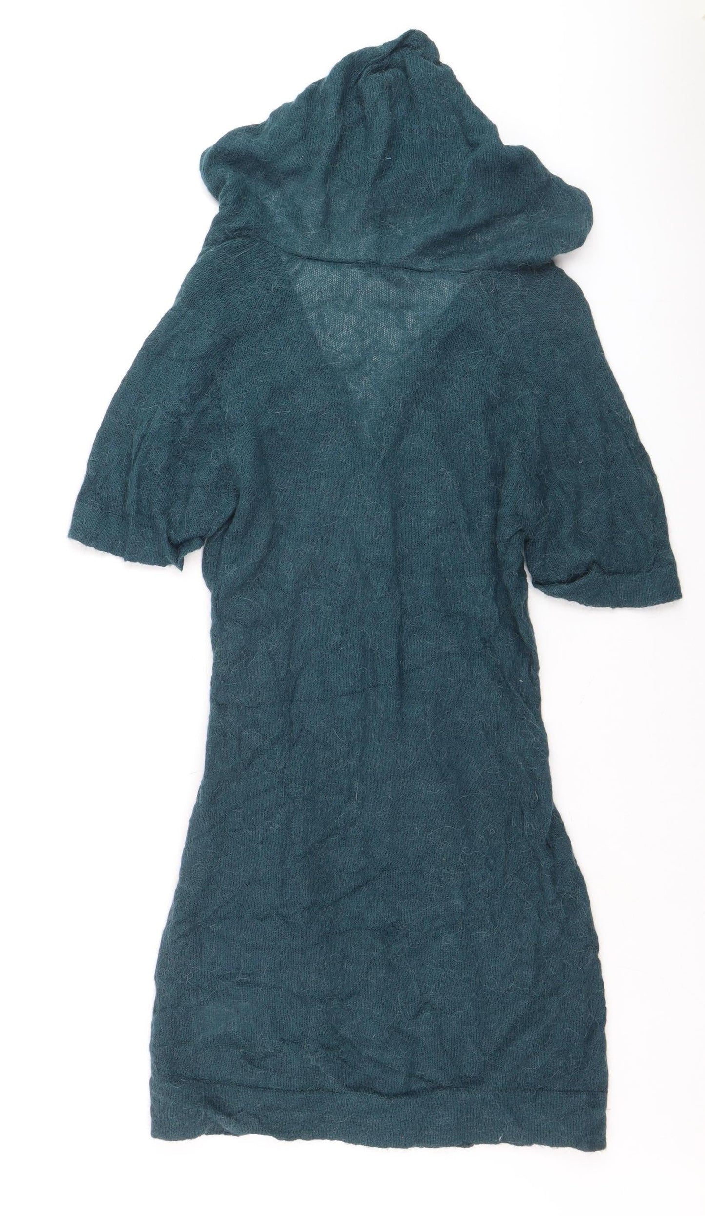 ASOS Women's Green Alpaca Blend Hooded Tunic Jumper Size 10