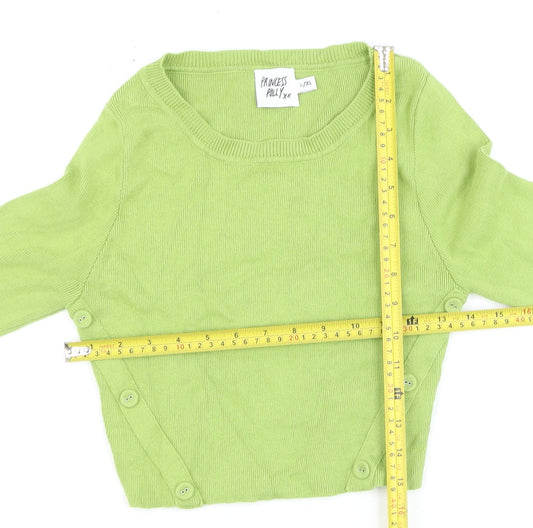 Princess Polly Womens Green Cotton Knit Cardigan L/XL