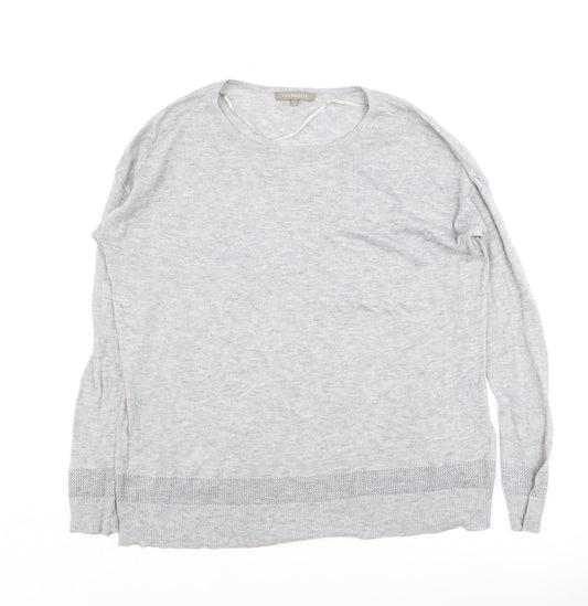 Philosophy Womens Grey Small Crew Neck Long Sleeve Pullover Jumper
