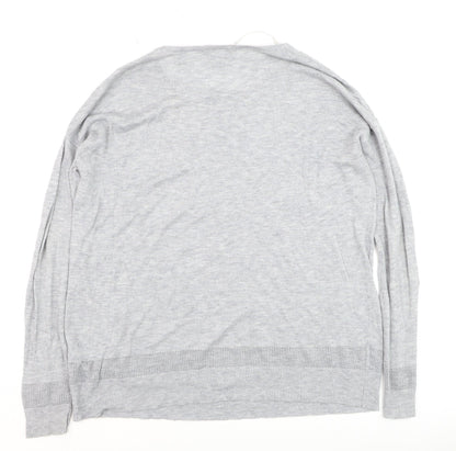 Philosophy Womens Grey Small Crew Neck Long Sleeve Pullover Jumper