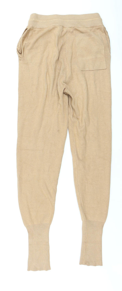 Brave Soul Women’s Beige Knit Jogger Trousers XS