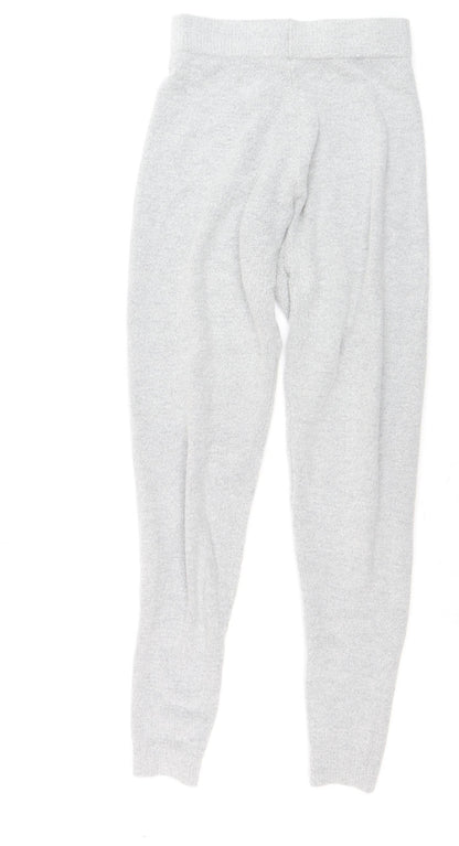 PrettyLittleThing Women's Grey Knit Jogger Trousers Size S