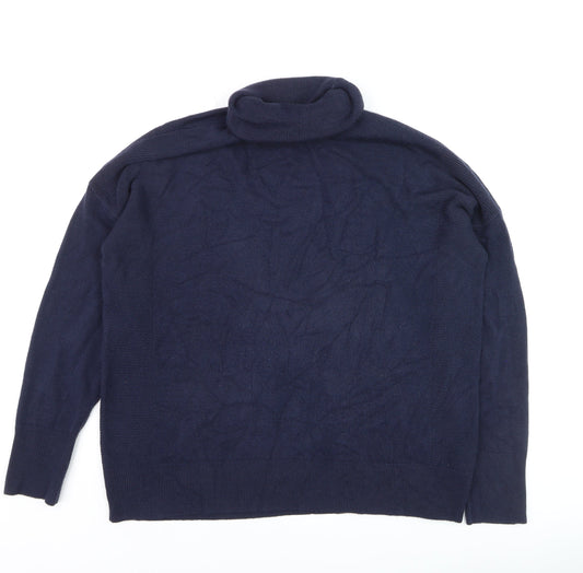 Next Women Blue Roll Neck Long Sleeve Jumper Size 16