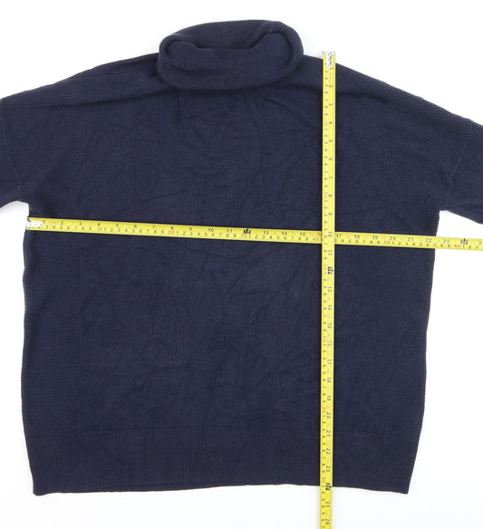 Next Women Blue Roll Neck Long Sleeve Jumper Size 16