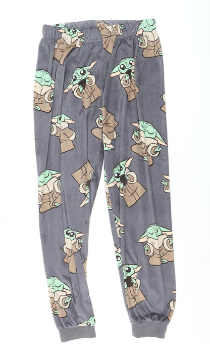 Primark Boys Grey Star Wars Baby Yoda Fleece Pyjama Pants Size 5 Years