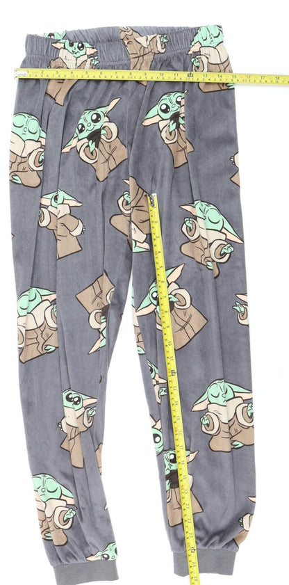 Primark Boys Grey Star Wars Baby Yoda Fleece Pyjama Pants Size 5 Years