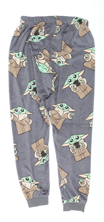Primark Boys Grey Star Wars Baby Yoda Fleece Pyjama Pants Size 5 Years