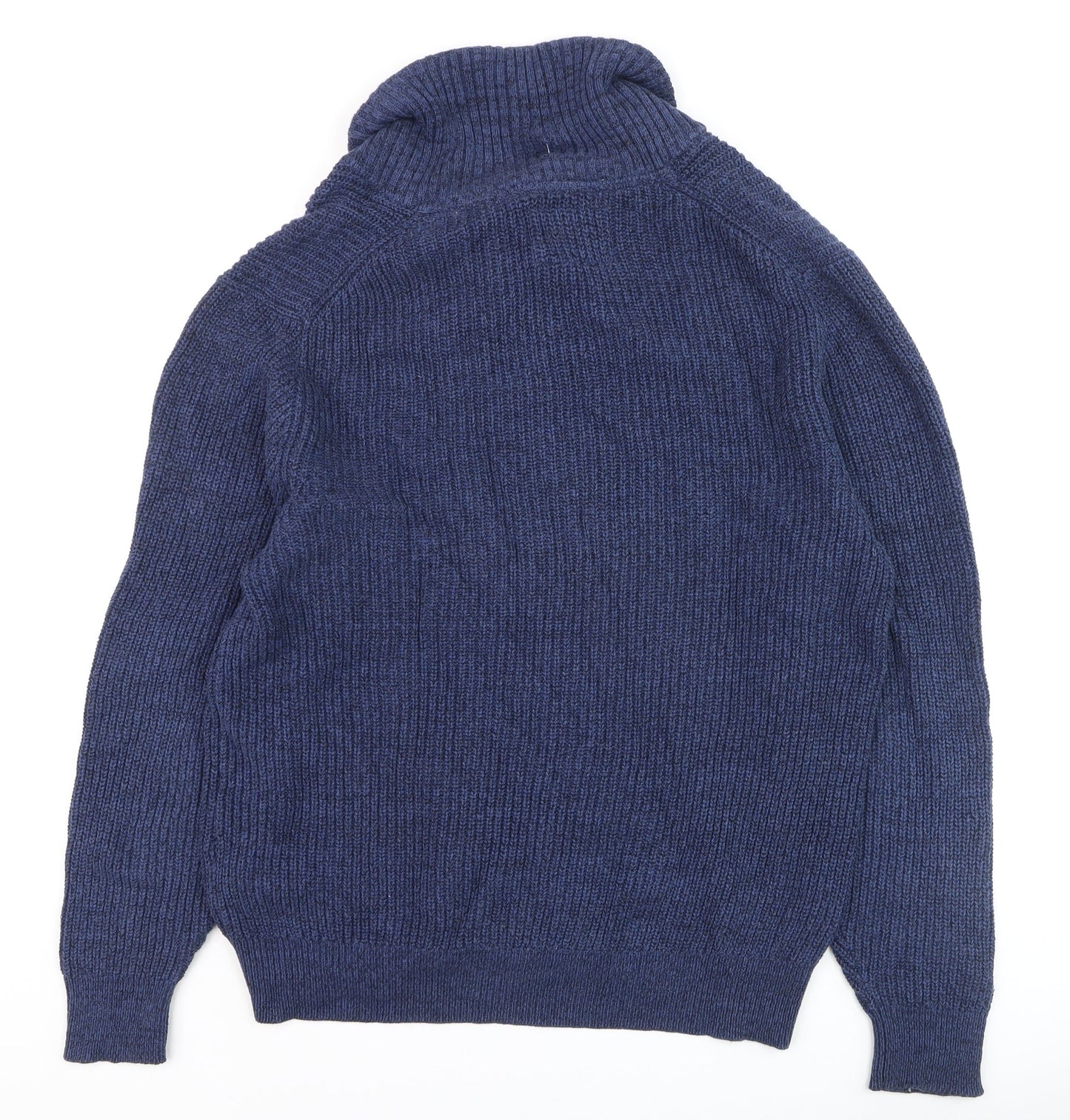 Artherford Vintage Mens Blue XL Chunky Knit Cotton Pullover Jumper