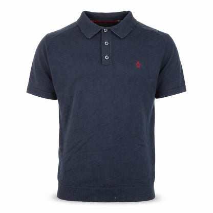 Original Penguin Mens Navy Blue Cotton Polo Shirt M Regular Fit