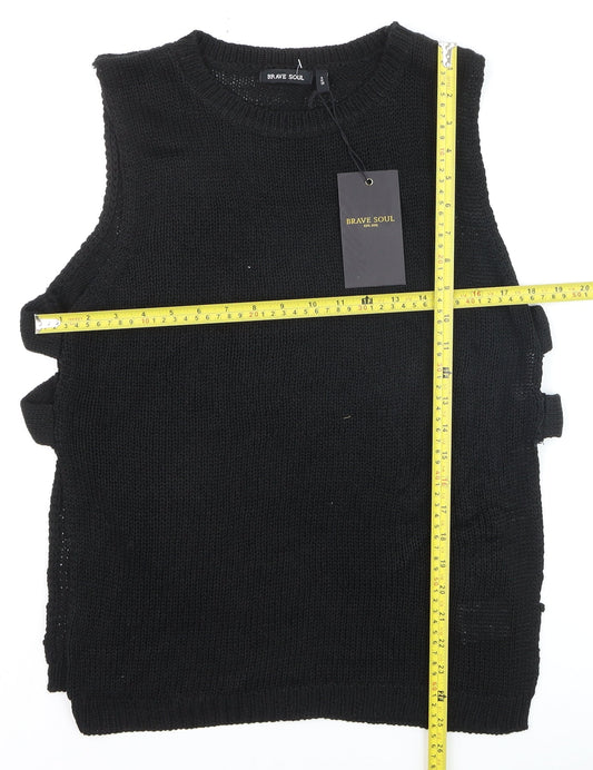 Brave Soul Women's Black Knit Sleeveless Tank Top Size S