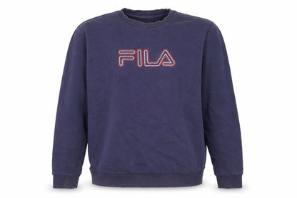 Fila Men's Blue Logo Pullover Sweatshirt Size L