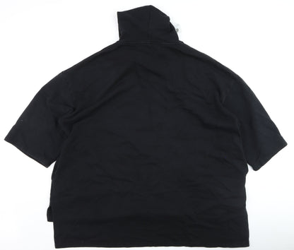 John Lewis Patternity Black Cotton Hooded Pullover Women’s M Hoodie