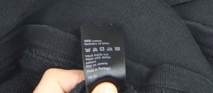 John Lewis Patternity Black Cotton Hooded Pullover Women’s M Hoodie