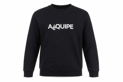 H&M Men Black Regular Fit Logo Pullover Sweatshirt M