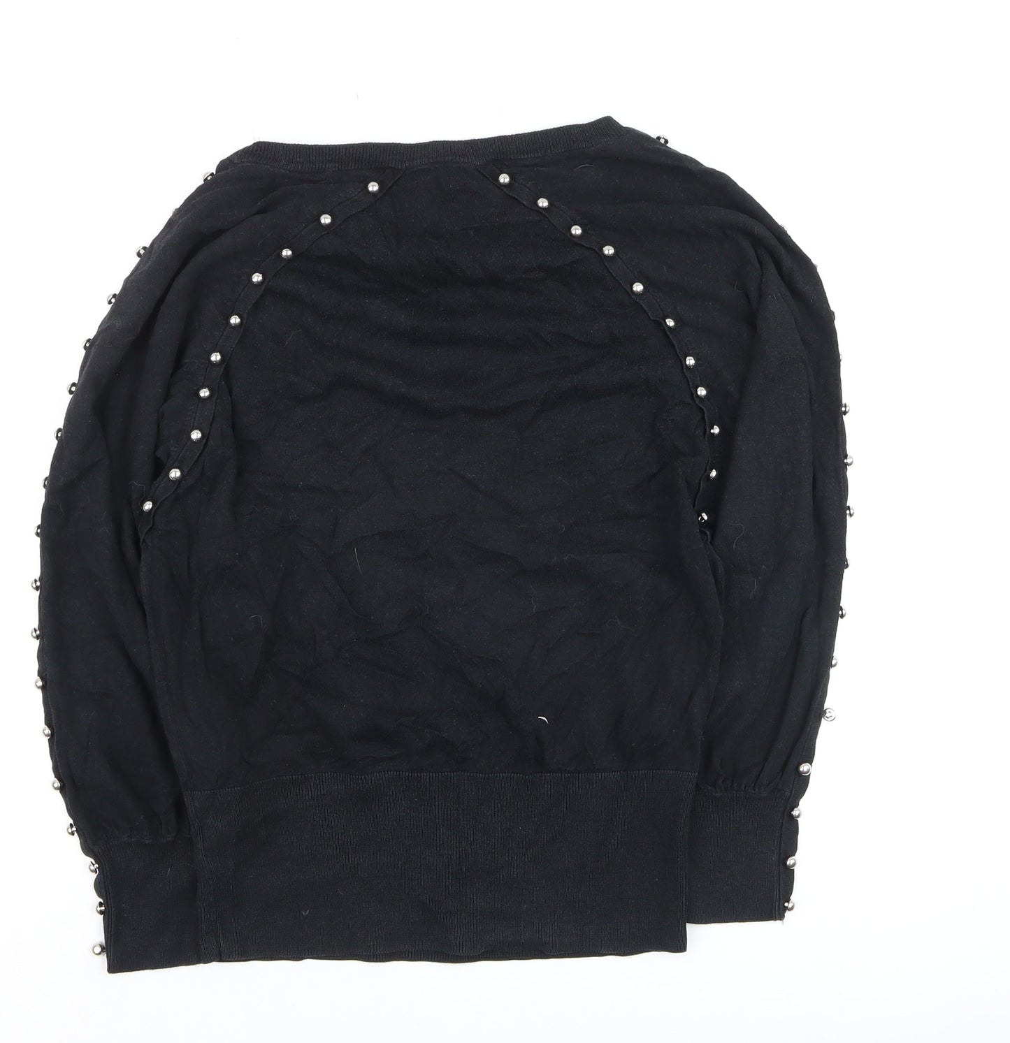 French Connection Women's Black Studded Pullover Jumper Size S