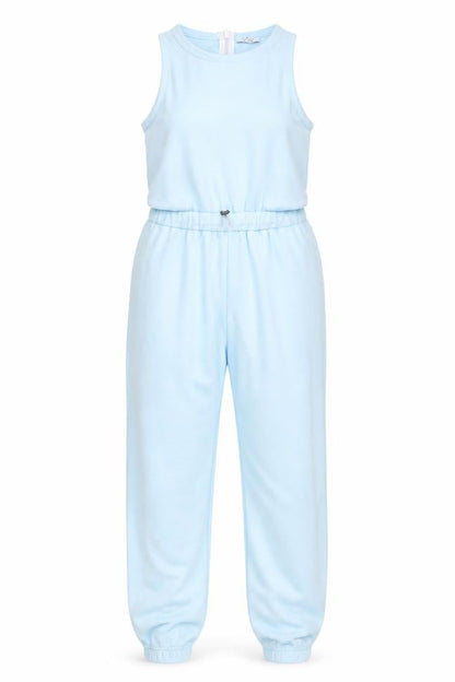 Topshop Women's Blue Sleeveless Jersey Jumpsuit Size 12