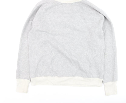 Champion Men's Grey L Pullover Sweatshirt with Logo Embroidery