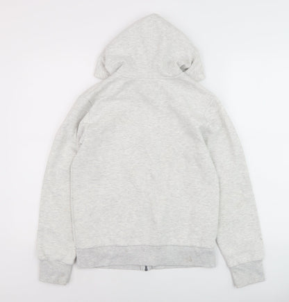Converse Teens Grey Full Zip Hoodie Sweatshirt Size L 12-13 Yrs