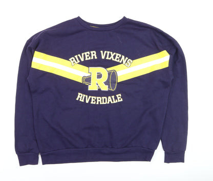 Riverdale Men’s Blue Pullover Sweatshirt L Graphic College Style
