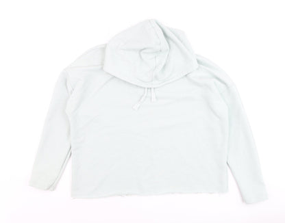 Pull & Bear Women’s Light Blue Pullover Hoodie Size S Relaxed Fit