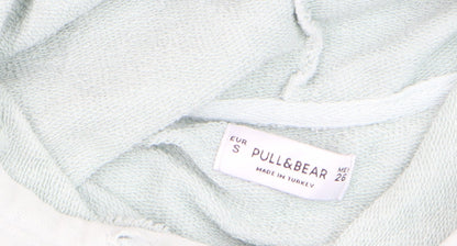 Pull & Bear Women’s Light Blue Pullover Hoodie Size S Relaxed Fit