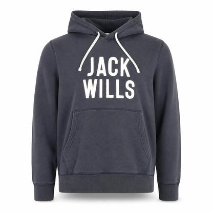 Jack Wills Mens Blue Pullover Hoodie M Regular Fit Logo Sweatshirt