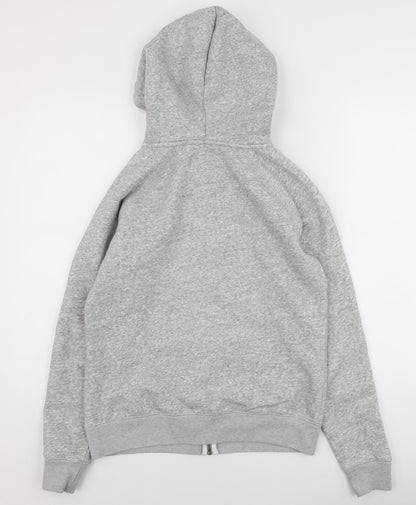 Jack Wills Womens Grey Full Zip Hoodie Size 10 Cotton Blend