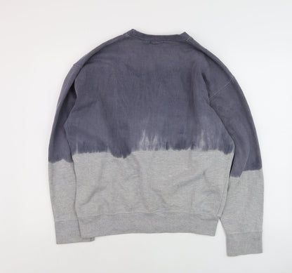 Boohoo Womens Grey Dip Dye Omaha 1992 Graphic Pullover Sweatshirt M