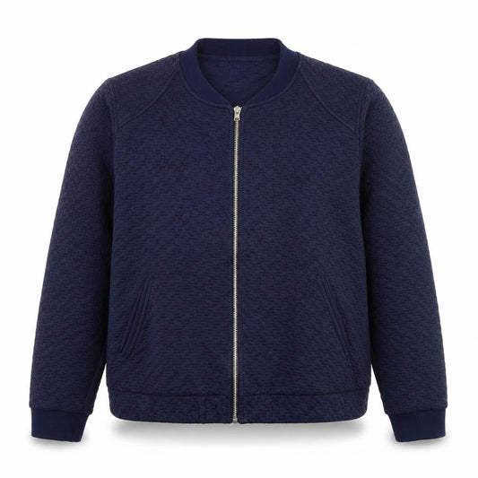 Marks and Spencer Men's Navy Bomber Jacket Size L Polyester Cotton Blend