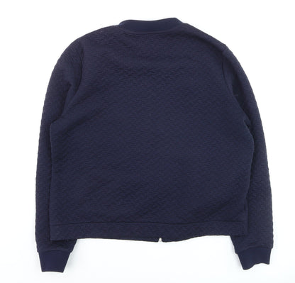 Marks and Spencer Men's Navy Bomber Jacket Size L Polyester Cotton Blend