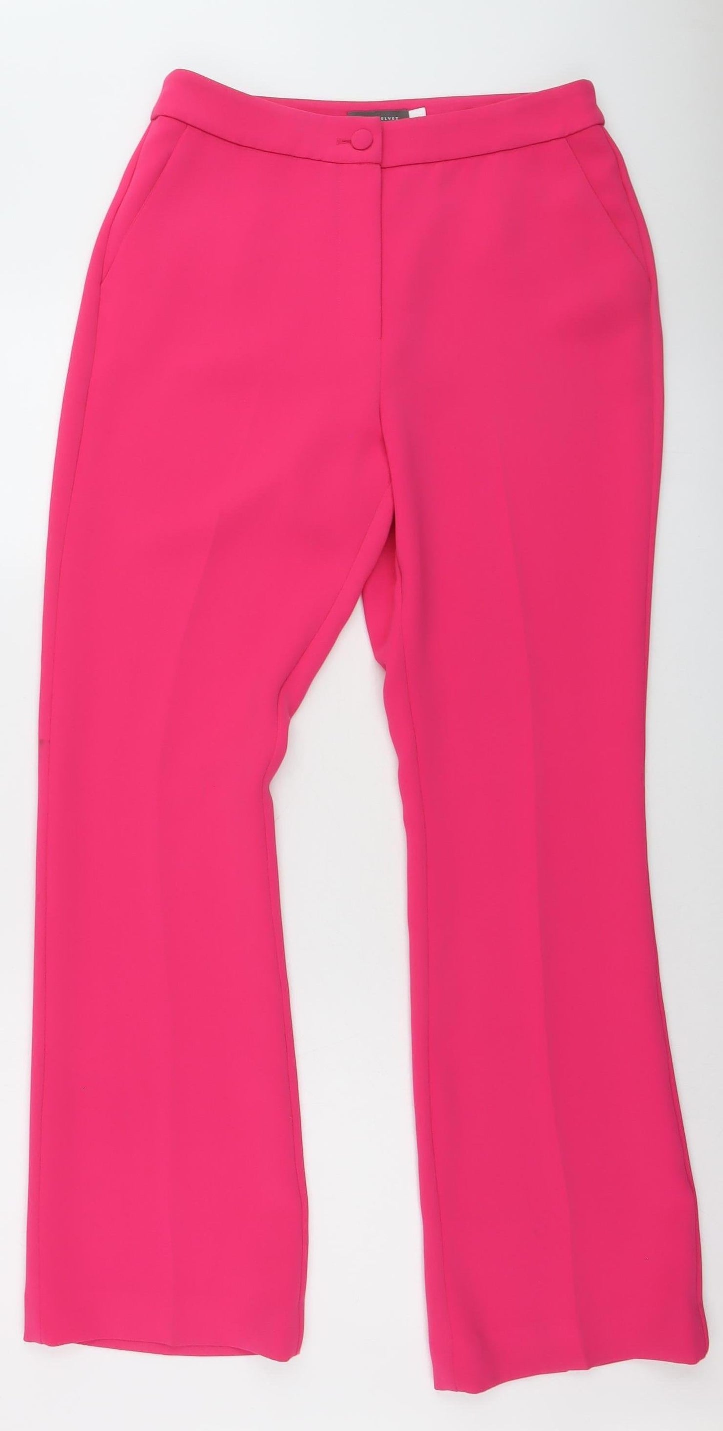 Mint Velvet Women’s Pink Dress Trousers UK 12 Slim Tailored