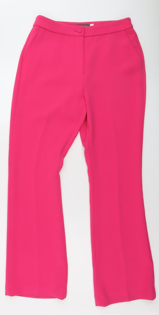 Mint Velvet Women’s Pink Dress Trousers UK 12 Slim Tailored