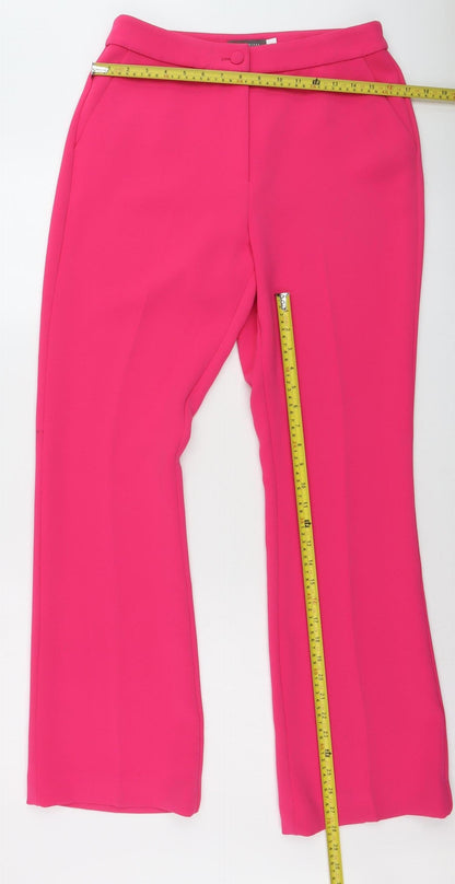 Mint Velvet Women’s Pink Dress Trousers UK 12 Slim Tailored