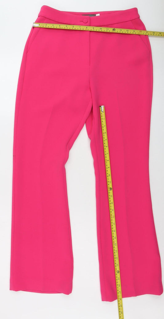 Mint Velvet Women’s Pink Dress Trousers UK 12 Slim Tailored