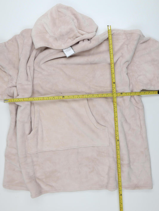 Dunelm Women’s Beige Fleece Hooded Robe One Size Winter