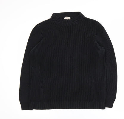 s.Oliver Men's Black Mock Neck Acrylic Knit Jumper M