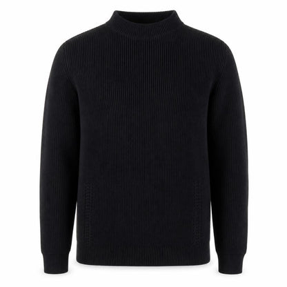 s.Oliver Men's Black Mock Neck Acrylic Knit Jumper M