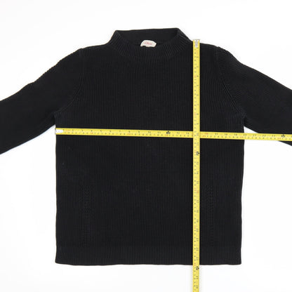 s.Oliver Men's Black Mock Neck Acrylic Knit Jumper M