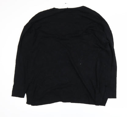 Marks and Spencer Women Black XL Open Front Cardigan Viscose Blend