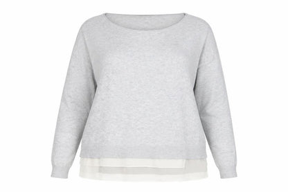 Mint Velvet Women's Grey Tunic Long Sleeve Jersey Blouse Size 18