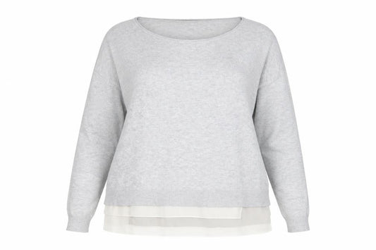 Mint Velvet Women's Grey Tunic Long Sleeve Jersey Blouse Size 18