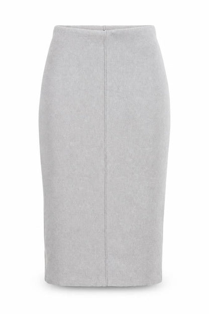 Zara Women Grey Knit Midi Pencil Skirt Size S