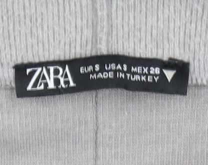 Zara Women Grey Knit Midi Pencil Skirt Size S